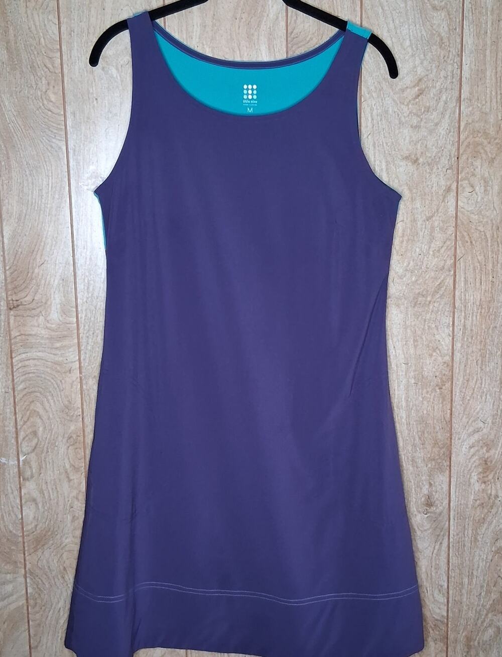 Ladies Title Nine Day Trip Dress Size Medium Purple & Teal Pockets